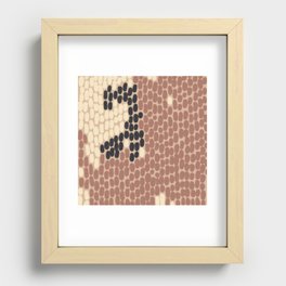 Abstract print in brown, cream and black Recessed Framed Print