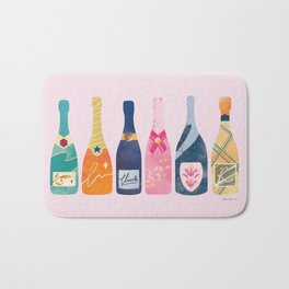 Champagne Bottles - Pink Ver. Bath Mat
