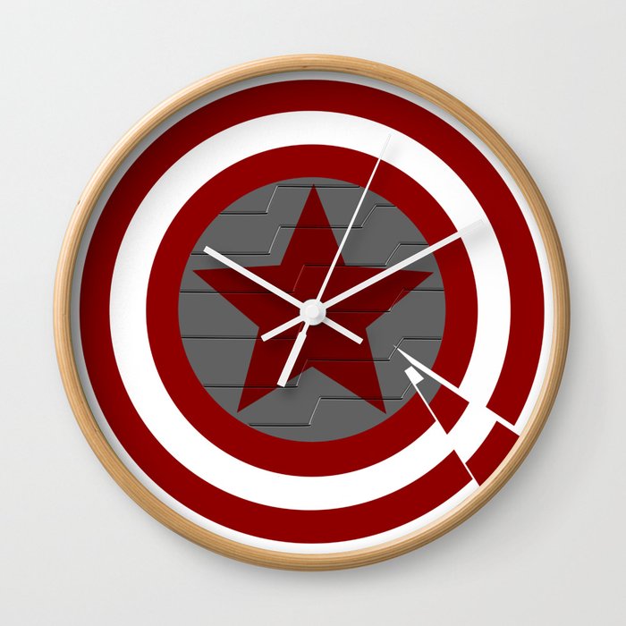 Grey Shield Wall Clock