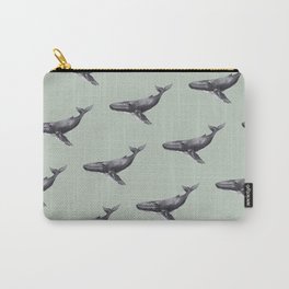 Humpback Whale | Mist Green | Watercolour Sea Creature Carry-All Pouch