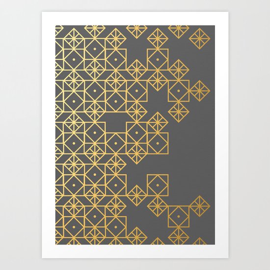 Geometric Gold Art Print