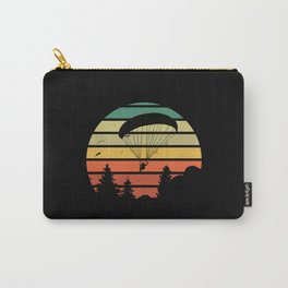 Retro Vintage Paragliding Sunset Gift Carry-All Pouch