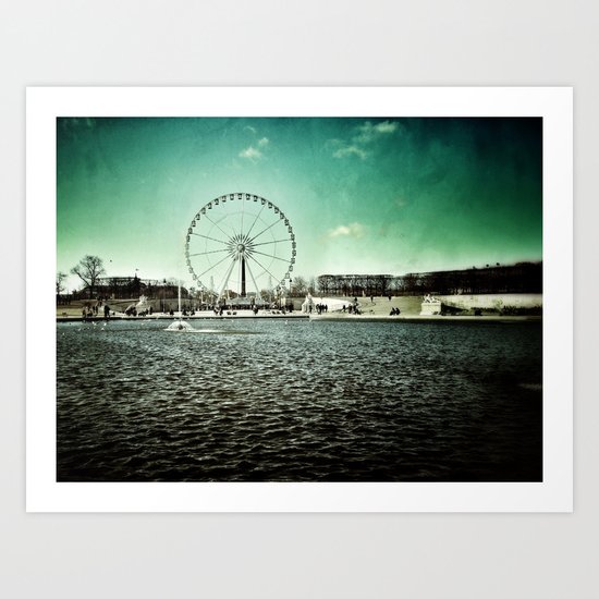 Paris Wheel II Art Print