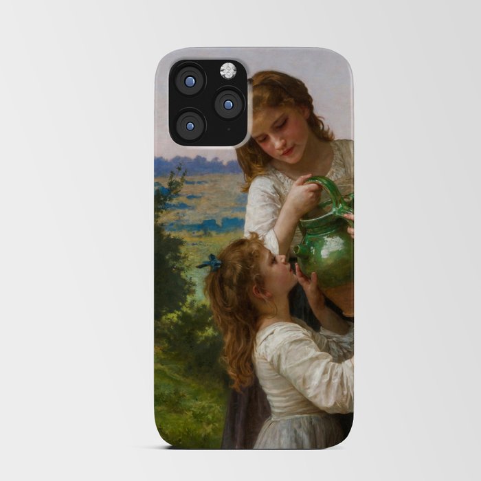 At The Fountain by William Adolphe Bouguereau iPhone Card Case