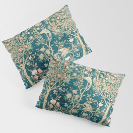 William Morris Vintage Melsetter Teal Blue Green Floral Art Pillow Sham