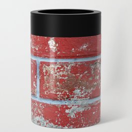 Texture background surface wallpaper red blue brick Can Cooler