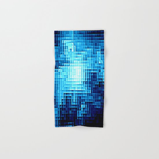 Nebula Pixel Blue Hand & Bath Towel