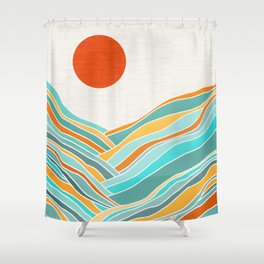 Abstract Sunset Landscape II Shower Curtain