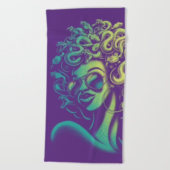 Funky Medusa Beach Towel