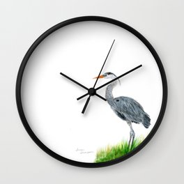 "Tall and Graceful" the Blue Heron by Teresa Thompson Wall Clock