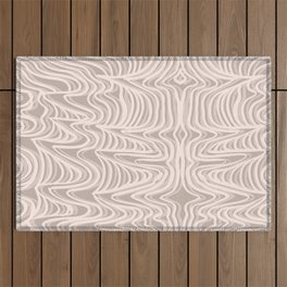 neutral squiggles Outdoor Rug