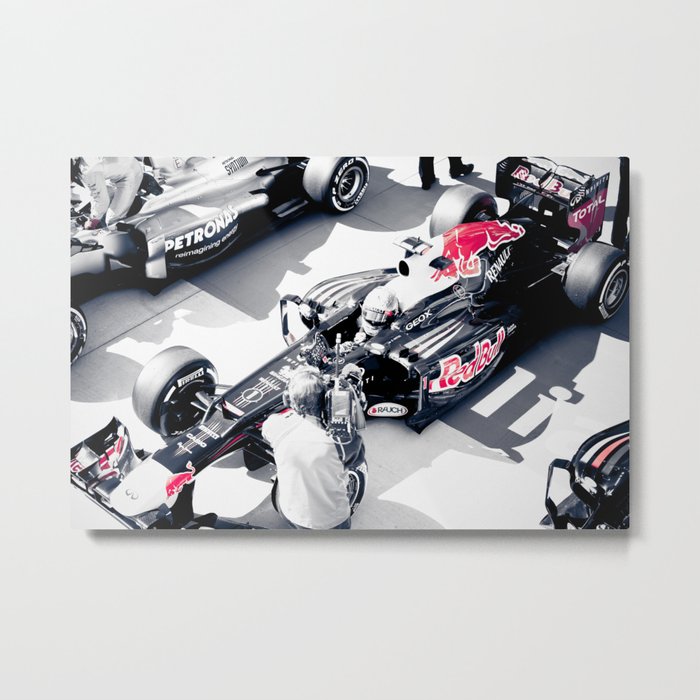 Vettel on Pole, COTA Metal Print