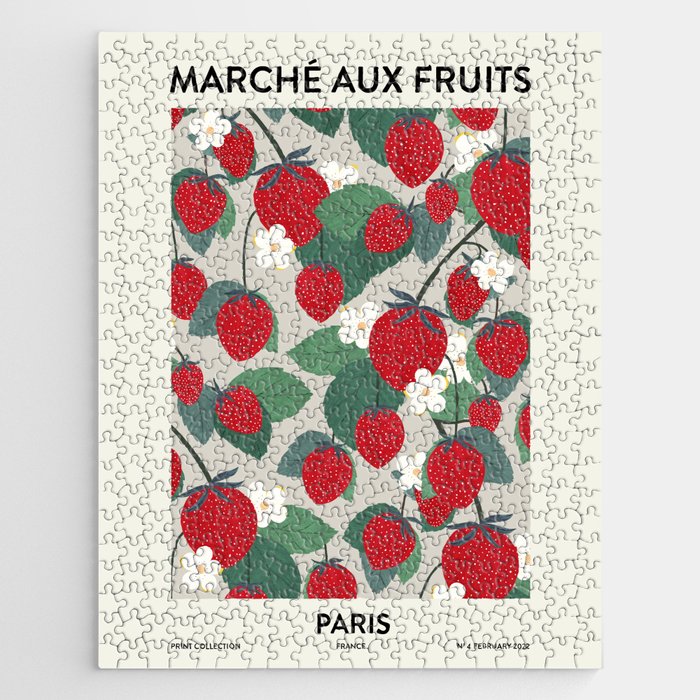 Fruit market Paris retro inspiration Jigsaw Puzzle