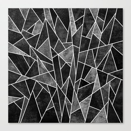 Shattered Black Canvas Print