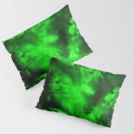 Envy - Abstract In Black And Neon Green Pillow Sham