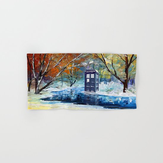 Starry Winter blue phone box Digital Art iPhone 4 4s 5 5c 6, pillow case, mugs and tshirt Hand & Bath Towel