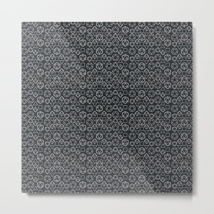 Black dice pattern Metal Print