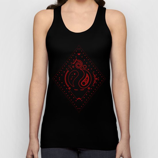 83 Drops - Diamonds (Red & Black) Unisex Tank Top