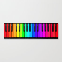 Rainbow Piano Keyboard  Canvas Print