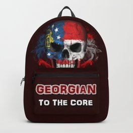 To The Core Collection: Georgia Backpack | Skullflag, Flag, Digital, Usa, Countryflag, Georgian, Blue, Redwhiteblue, American, State 