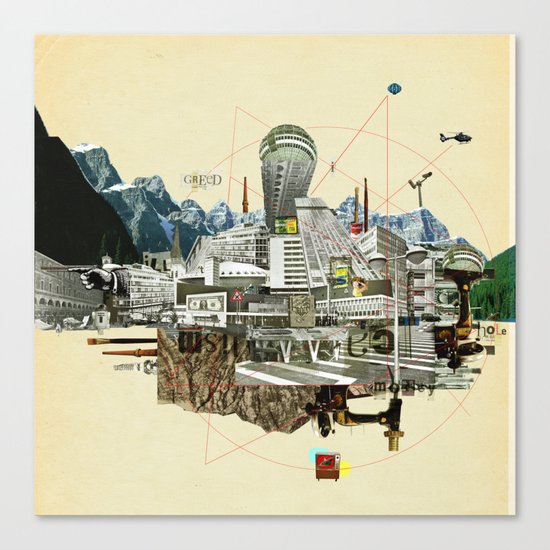 Collage City Mix 7 Canvas Print