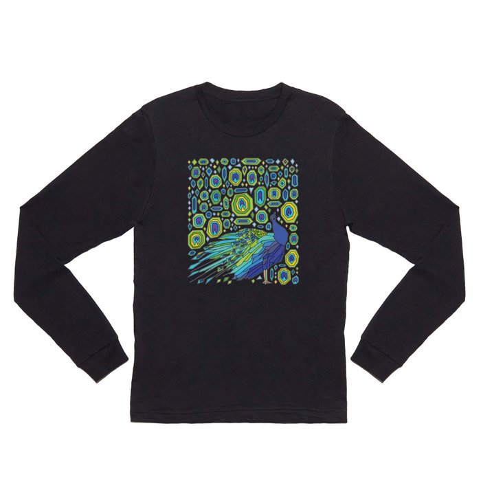 Peacock Feathers Long Sleeve T Shirt