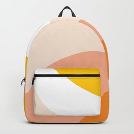 70s Retro Groovy Pattern in Orange, Pink, Yellow and Cream Backpack