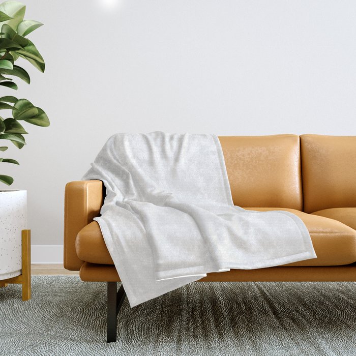 Minimal White - Solid Color Collection Throw Blanket