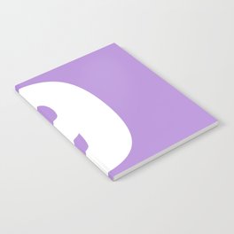 9 (White & Lavender Number) Notebook