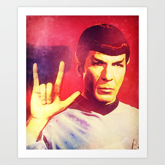 Spock Rocks Art Print