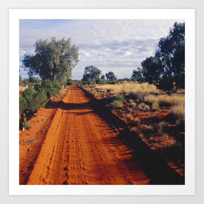 Australia Photography - Remote Road Going Through Australia Art Print