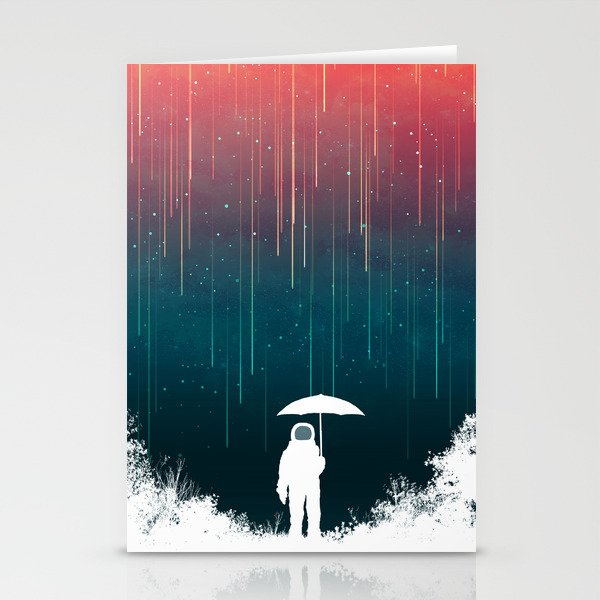Meteoric rainfall Stationery Cards