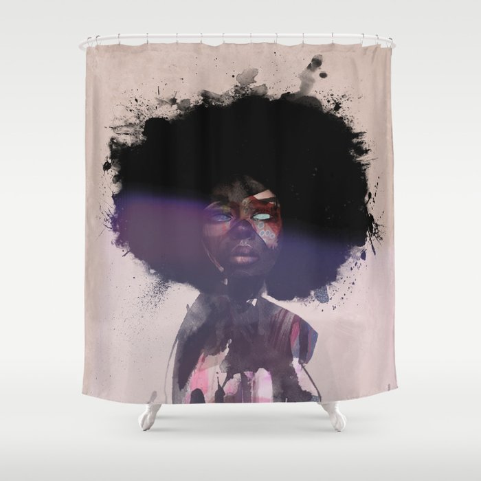 Afro Funk Shower Curtain