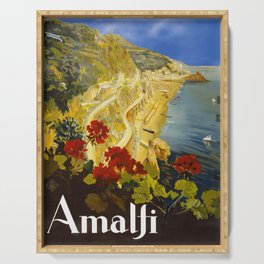 Vintage Amalfi Italy Travel Serving Tray