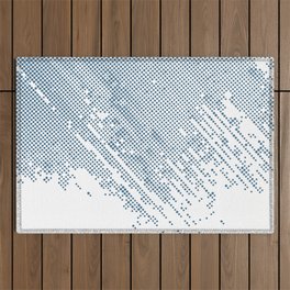 Blue and White Polka Dot Abstract Pattern Pairs DE 2022 Trending Color Big Sur Blue Jade DET577 Outdoor Rug