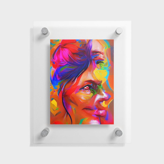 Woman Portrait Floating Acrylic Print