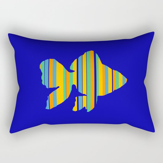 Goldfish Stripes Rectangular Pillow