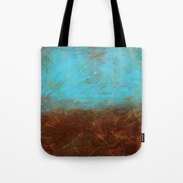 Turquoise and brown  Tote Bag