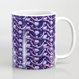 purple metal chain mail metallic medieval style armour Coffee Mug