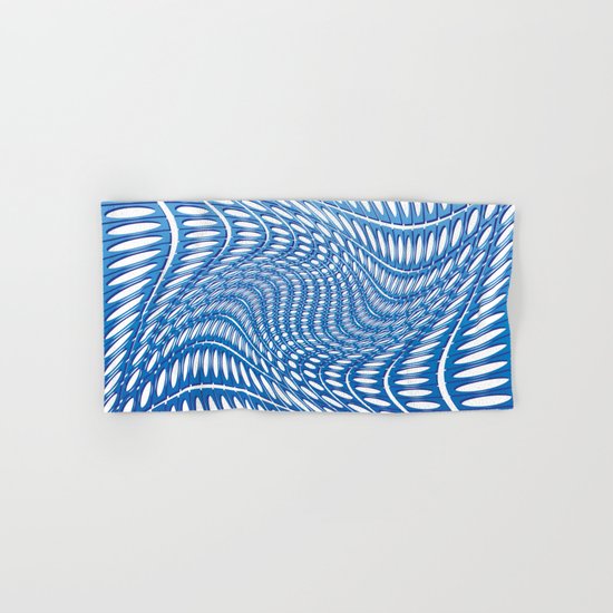 Optical Illusion in blue Hand & Bath Towel