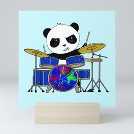 A Drumming Panda Mini Art Print