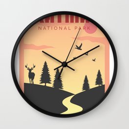Katmai national park Wall Clock