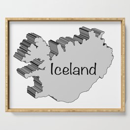Iceland 3D Map Serving Tray