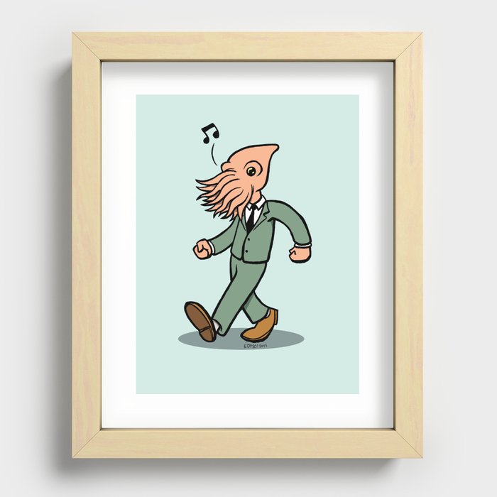Whistling Squidface Recessed Framed Print