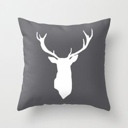 Deer Antlers Throw Pillow