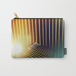 Galactica Interstellar Cosmos - Sun Behind Bars and Grid Pattern Carry-All Pouch