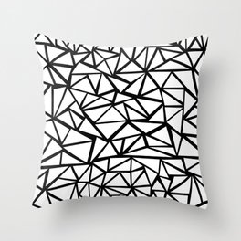 Mozaic Triangle White Throw Pillow