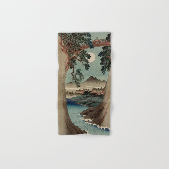 Saruhashi Bridge in Kai Province Japan Hand & Bath Towel