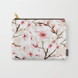 Watercolor cherry blossom pattern Carry-All Pouch