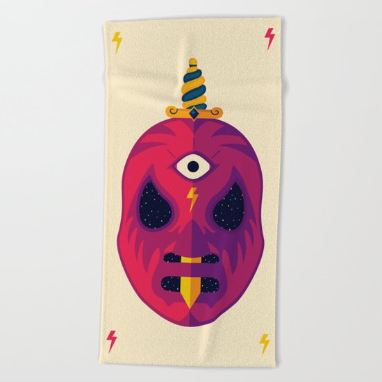 LUCHADOR COSMICO Beach Towel